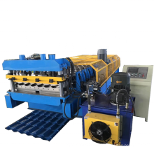 Automatic Step Press Metal aluminium glazed roofing tile Making roll forming machine